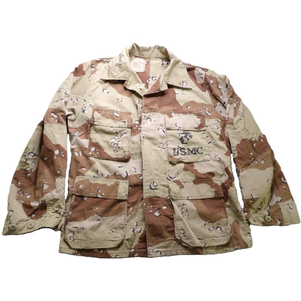 VTG USMC Chocolate Chip Desert Camo Combat Uniform Jacket Shirt Medium Short M